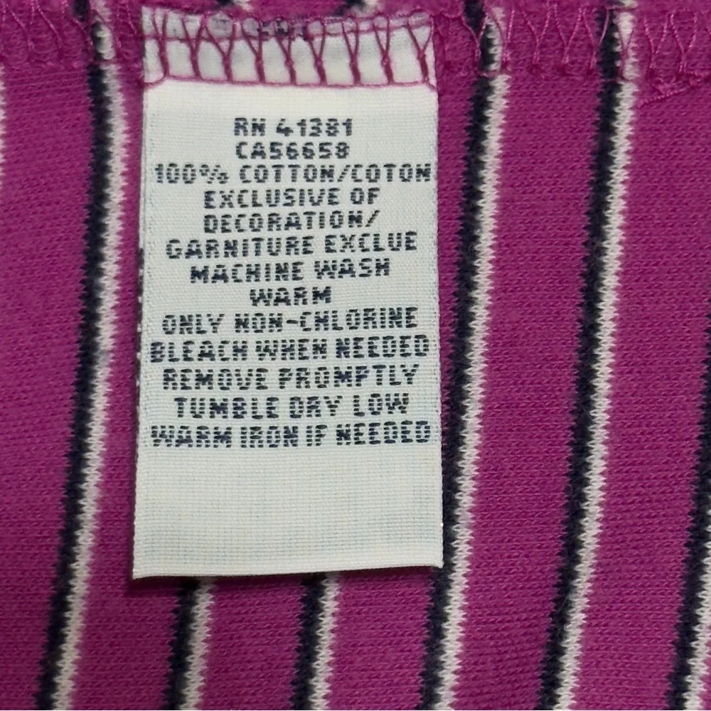 Polo Ralph Lauren Dark Pink & White Striped Polo Shirt‎ Size L Excellent